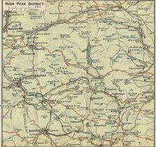 High Peak District c20th Century. Artist: John Bartholomew