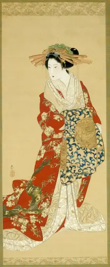 High Ranking Courtesan, Japan, c. 1830/43. Creator: Mihata Joryu