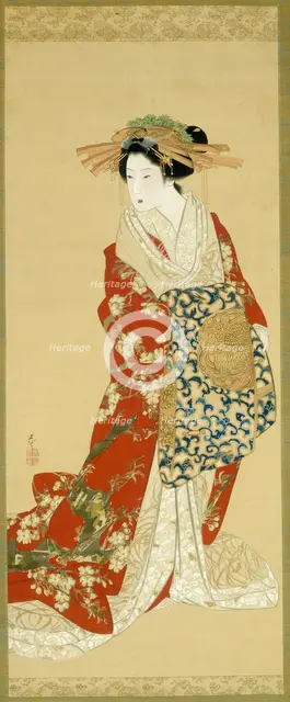 High Ranking Courtesan, Japan, c. 1830/43. Creator: Mihata Joryu.