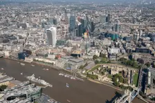 High rise office blocks in the City of London, 2021. Creator: Damian Grady