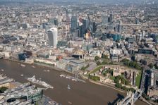 High rise office blocks in the City of London, 2021. Creator: Damian Grady
