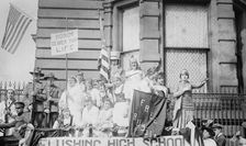 High School Float in "Wake Up" parade, 1917. Creator: Bain News Service
