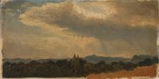 High sky above the landscape, exercise, 1854. Creator: Werner Holmberg