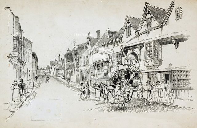 High Street, Canterbury, Kent, 1892-1933. Artist: Charles George Harper.