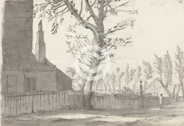 High Street at the Manor House, Marylebone, 1772. Creator: Samuel Hieronymus Grimm.