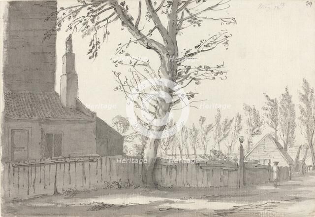 High Street at the Manor House, Marylebone, 1772. Creator: Samuel Hieronymus Grimm.