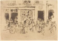 High Street, Brussels, 1887. Creator: James Abbott McNeill Whistler