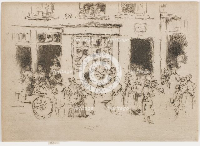 High Street, Brussels, 1887. Creator: James Abbott McNeill Whistler.
