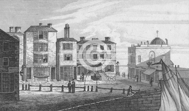 'High Street & Garners Library from Marine Parade', 1820. Artist: John Shury.
