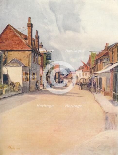 'High Street, Leatherhead', 1912, (1914). Artist: James S Ogilvy.