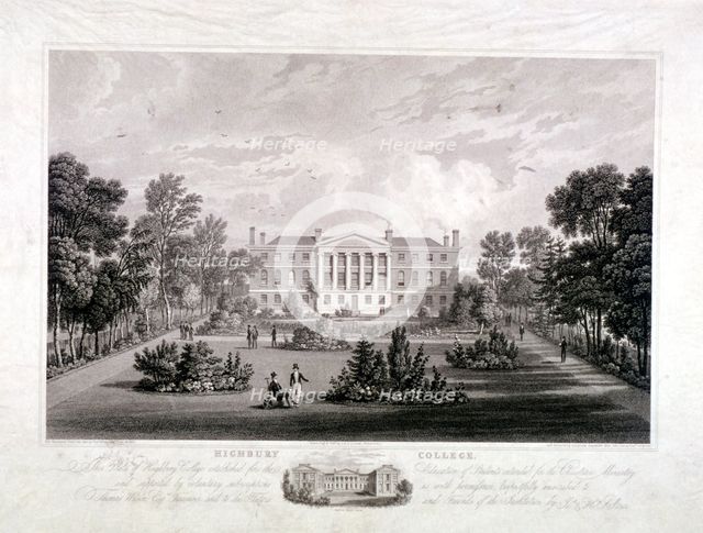 Highbury College, Highbury, Islington, London, 1826. Artist: James Sargant Storer