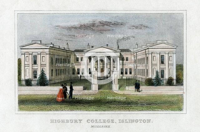 Highbury College, Islington, London, mid 19th century. Artist: Unknown