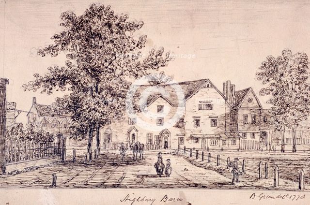 Highbury Barn, Islington, London, 1770. Artist: Anon