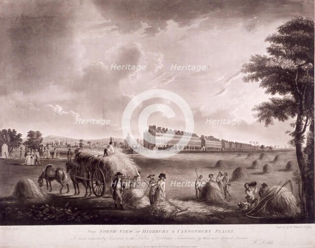 Highbury, Islington, London, 1787. Artist: Robert Pollard