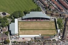 Highbury Stadium, home of Fleetwood Town Football Club, Lancashire, 2021. Creator: Damian Grady
