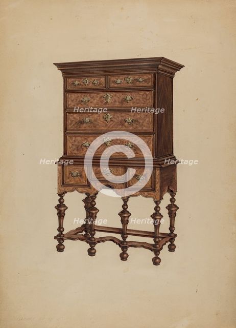 Highboy, c. 1937. Creator: Isadore Goldberg.