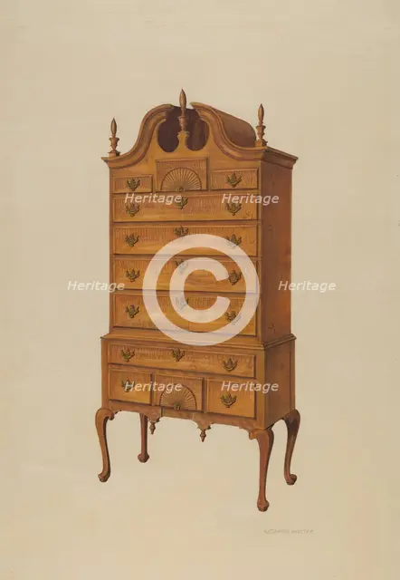 Highboy, c. 1939. Creator: Leonard Battee.