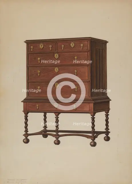 Highboy, c. 1940. Creator: Isadore Goldberg.