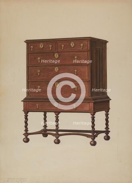 Highboy, c. 1940. Creator: Isadore Goldberg.
