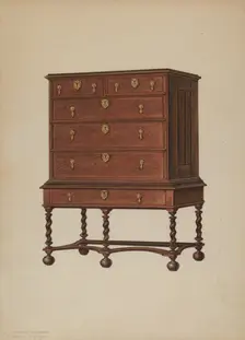Highboy, c. 1940. Creator: Isadore Goldberg