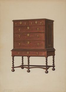 Highboy, c. 1940. Creator: Isadore Goldberg