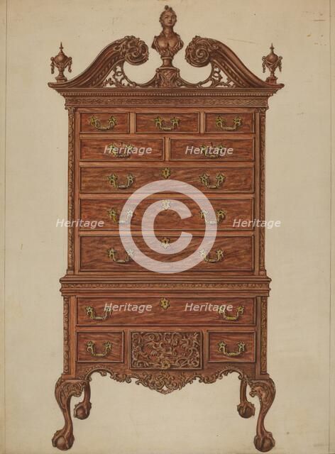 Highboy, c. 1940. Creator: Isadore Goldberg.