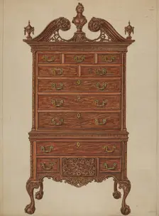 Highboy, c. 1940. Creator: Isadore Goldberg