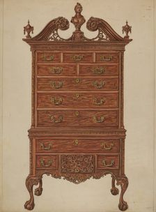 Highboy, c. 1940. Creator: Isadore Goldberg