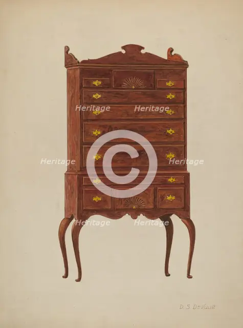Highboy, c. 1941. Creator: David S De Vault.