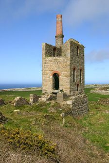 Higher Bal Mine engine house, Cornwall. Creator: Peter Thompson