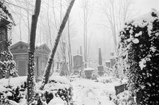 Highgate Cemetery, Hampstead, London, winter 1982. Artist: John Gay