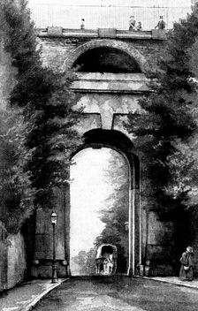 Highgate Archway, to be demolished, 1898. Creator: Unknown