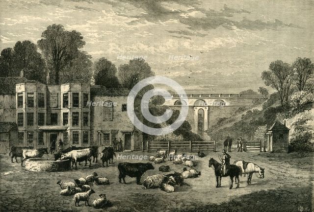 'Highgate Archway Gate and Tavern in 1825', (c1876). Creator: Unknown.