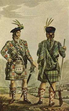 Highland Chiefs in the Stewart and Gordon Tartans 1831, (1946). Creator: Robert Havell