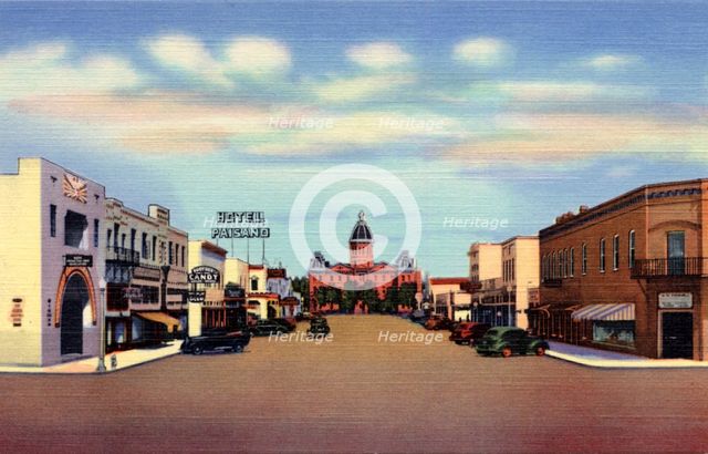Highland Avenue, Marfa, Texas, USA, 1943. Artist: Unknown