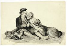 Highland Boy and Dogs, n.d. Creator: Unknown