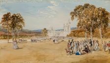 Highland Gathering at Balmoral, 1869. Creator: Samuel Bough