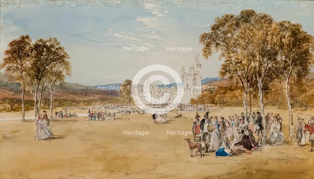 Highland Gathering at Balmoral, 1869. Creator: Samuel Bough.