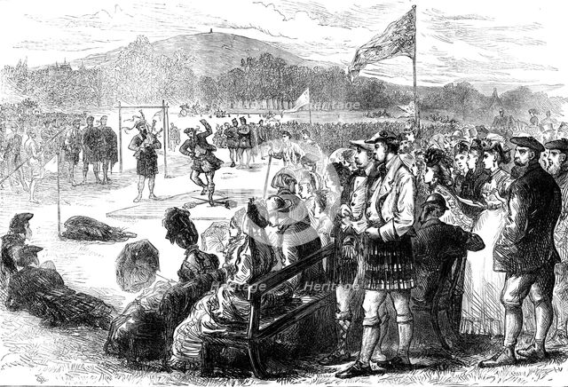 Highland Games at Aboyne, Aberdeenshire, 1871. Creator: Unknown.