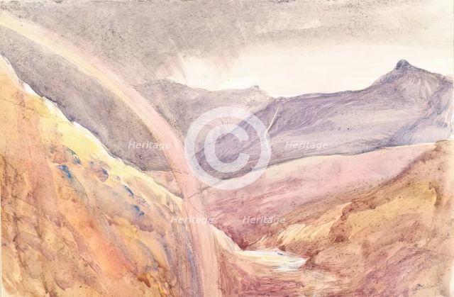 Highland Scenery with Rainbow, c1847 Creator: John Phillip.