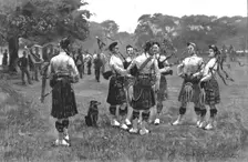 'Highland Pipers Practising in Hyde Park 1890. Creator: Unknown