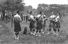 'Highland Pipers Practising in Hyde Park 1890. Creator: Unknown