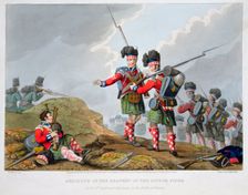 Highland troops at the Battle of Vimeiro, Peninsular War, 1808 (1816). Creators: Matthew Dubourg, John Heaviside Clark