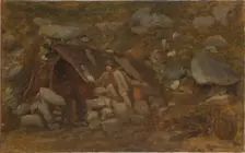 Highlander in Front of a Hut, c1870. Creator: Aleksander Kotsis