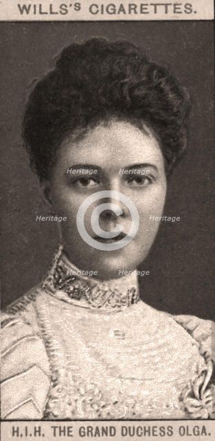 H.I.H The Grand Duchess Olga, 1908.Artist: WD & HO Wills