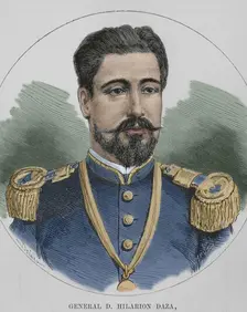 Hilarión Daza, (1840-1894), Bolivian military and politician, 1878. Creator: Félix Badillo