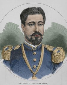 Hilarión Daza, (1840-1894), Bolivian military and politician, 1878. Creator: Félix Badillo