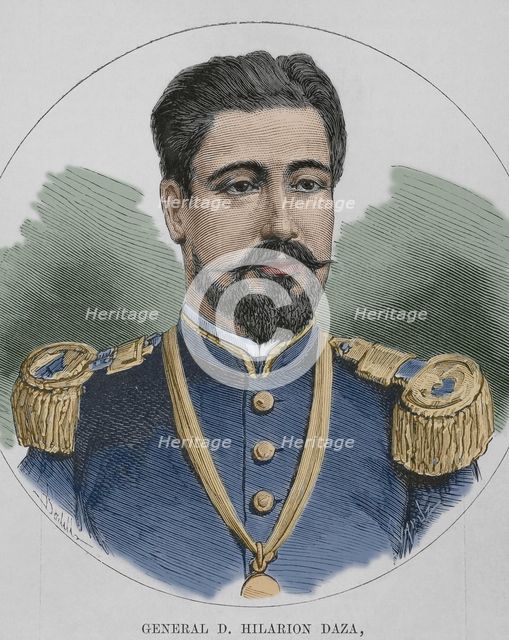 Hilarión Daza, (1840-1894), Bolivian military and politician, 1878. Creator: Félix Badillo.