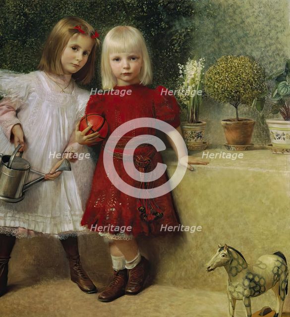 Hilda and Franzi von Matsch, the artist's children, 1901. Creator: Franz von Matsch.