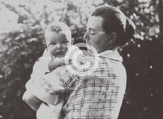 Hilde Mangold (1898-1924) with her baby, 1924. Artist: Anonymous  